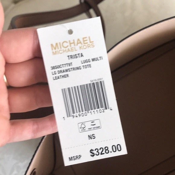 Brand New Michael Kors Leather Lg Drawstring Tote - Picture 4 of 14